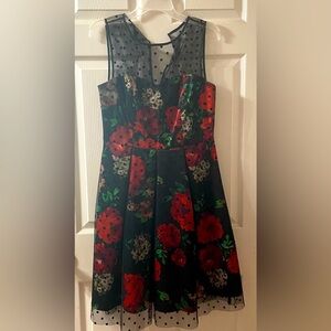 ‼️Coming Soon‼️ Rose Polka Dot Mesh Dress